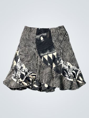 TAIFUN Women's Black & White Print Skirt