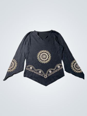 Long Sleeve T-Shirt with Decorative Print