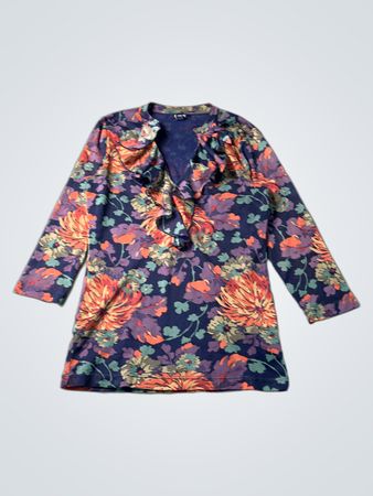 Chaps Floral Top à Manches Longues