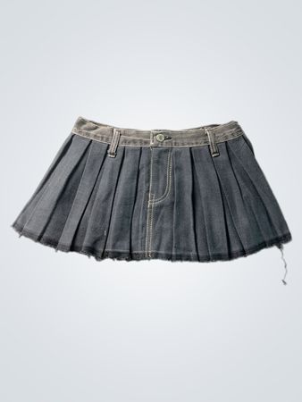 Denim Faltenrock