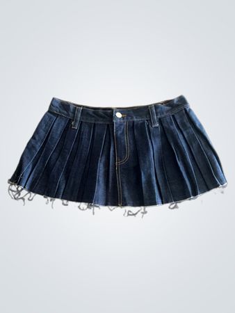 Denim Faltenminirock