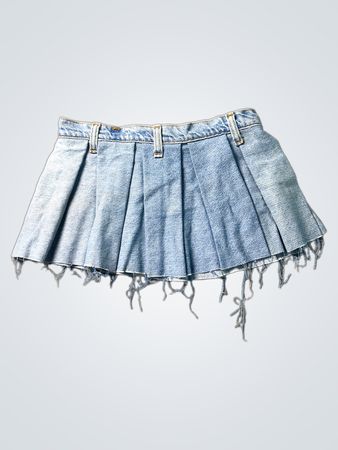 Jeans-Faltenrock