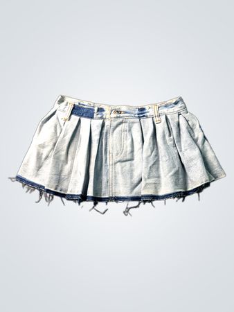 Jeans-Plisseerock