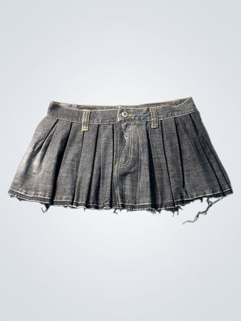 Denim- Faltenrock