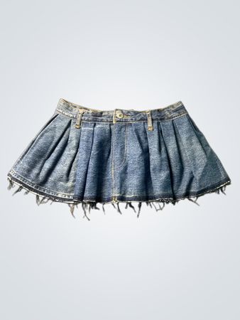 Faltenrock aus Denim
