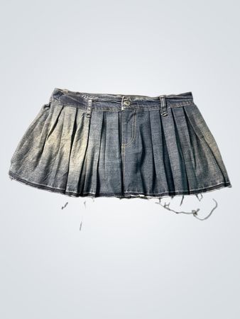 Denim-Faltenrock