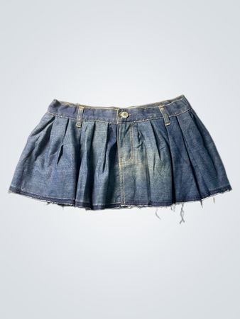 Denim Faltenrock