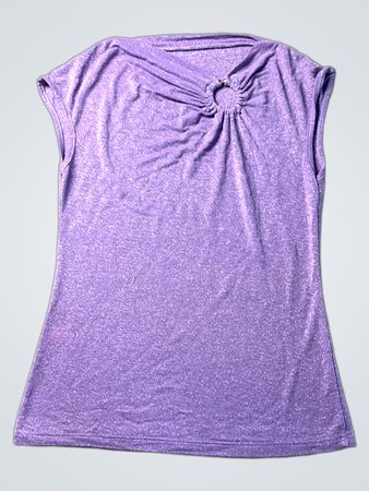 Frauen Lila Glitzer Stricktop