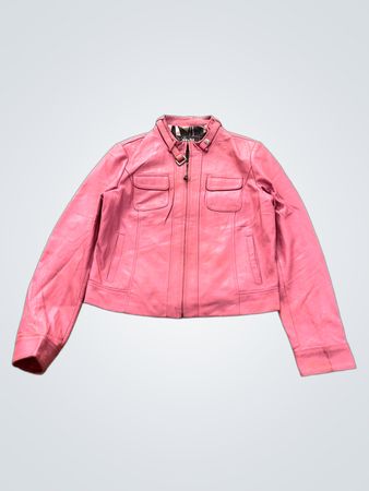 M&M Premium Pink Leather Jacket
