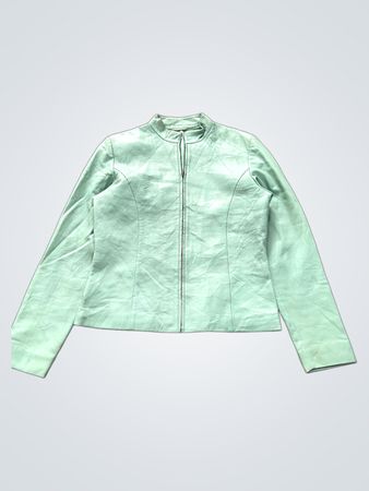 Light Blue Leather Jacket