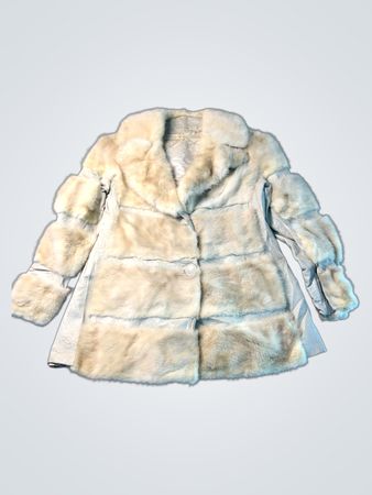 Cream Fur and Leather Coat