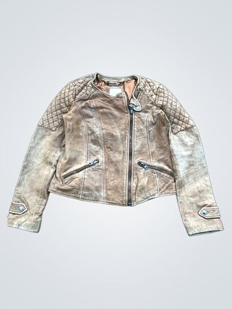 Esprit Braune Leder-Bikerjacke