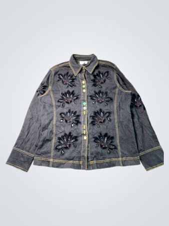 Graff Wear Damen Bestickte Jeansjacke