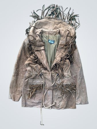 COMINT S Made in Argentina Brown Suede Fringe Jacket