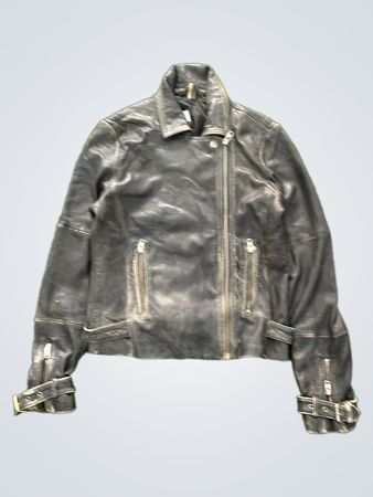 TOPSHOP Black Leather Biker Jacket
