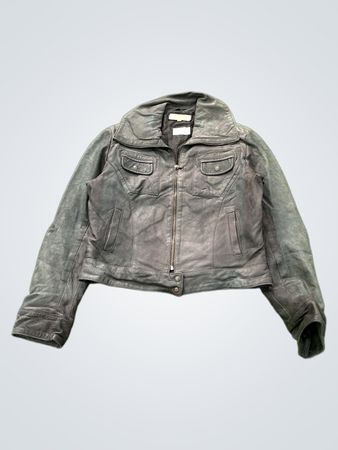S.A.one Black Leather Jacket