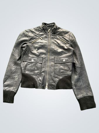 Overpell Black Leather Jacket