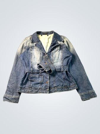 Jeansjacke mit Gürtel
