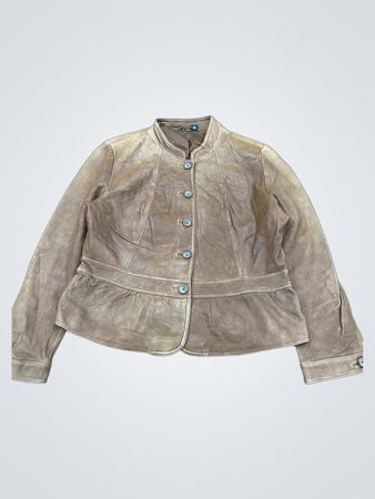 Braune Lederjacke