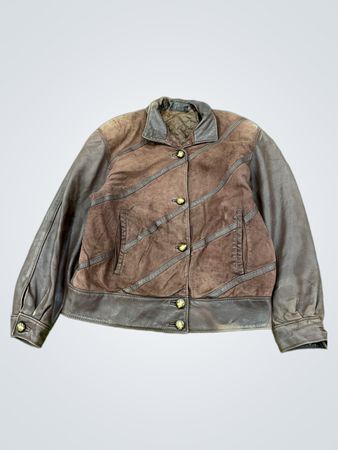 Braune Lederjacke