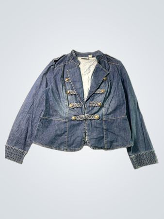 Chico's Women's Denim Military Style Jacket