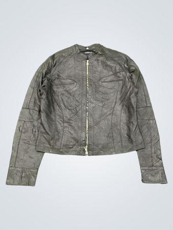 CORREALE Black Leather Jacket