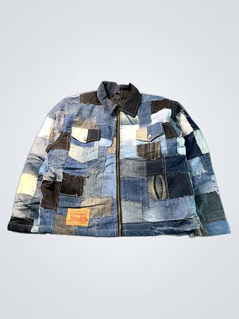 Veste en denim patchwork Levi's upcyclée
