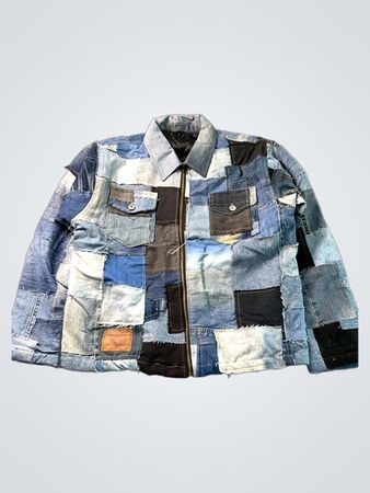 Upcycled Patchwork Denim Jacket