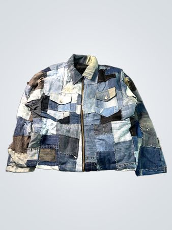 Upcycled Patchwork Denim Jacket