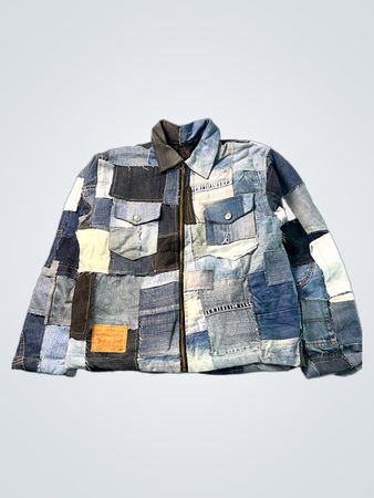 Veste en denim patchwork Levi's recyclée