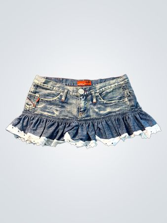 CMC Denim Rüschens Minirock