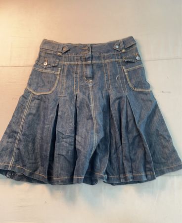 Jupe plissée en denim Camelot Girls