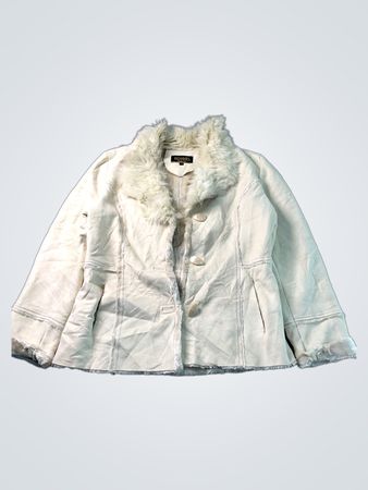 Novelti Adorable Junior Cream Faux Fur Trimmed Jacket