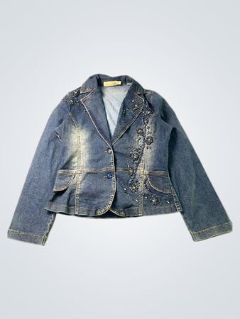 FARFALLA ROSSO Women's Denim Jacket with Embellishments