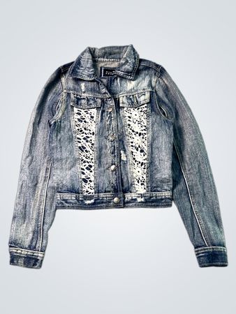 Rue21 Denim Jacket with Lace Accents