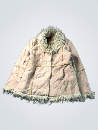 Rosa Kunstpelz gefütterte Jacke