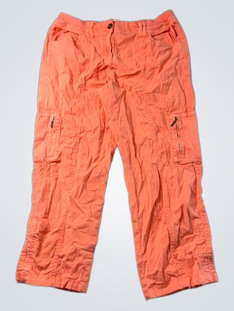 Chico's Orange Cargo-Caprihose