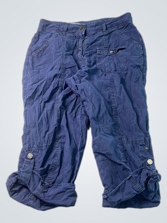 ZERRES Blue Cargo Capri Pants