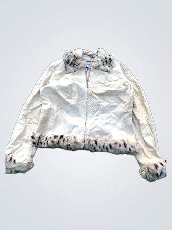 Mythology Leather Jacket with Fur Trim