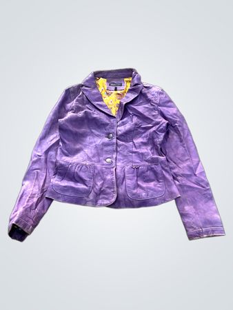 ARMA WOMEN Purple Leather Jacket