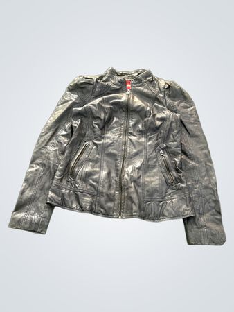 edc Women's Black Leather Jacket