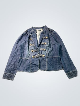 Chico's Women's Denim Military Style Blazer