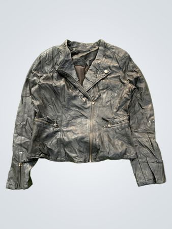 BLANKNY schwarze Kunstleder-Motorradjacke