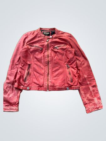 REDSKINS SPIRIT OF VINTAGE HERITAGE EST. 1964 Red Leather Jacket