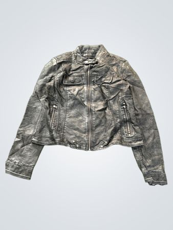 Apostrophe Women's Black Faux Leather Moto Jacket