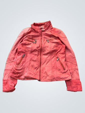 Giacca in pelle rossa JILLANI COLLECTION