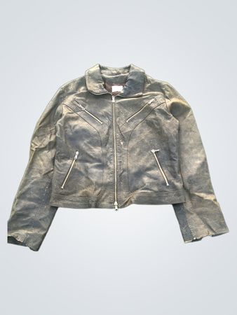 Giacca da biker in pelle Motivi