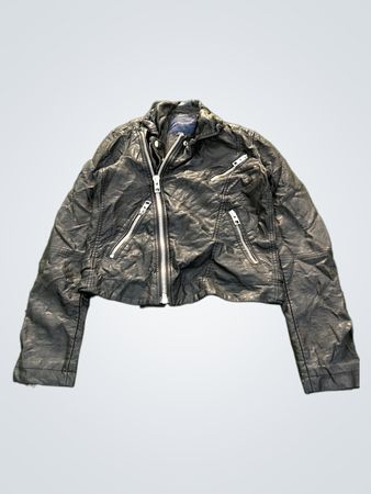 Chaqueta biker de imitación de cuero American Eagle