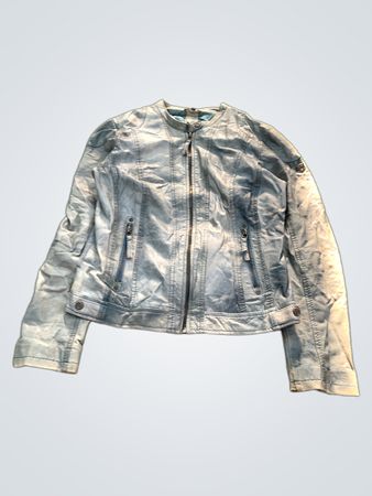 Gilly Hicks Veste en similicuir bleu clair
