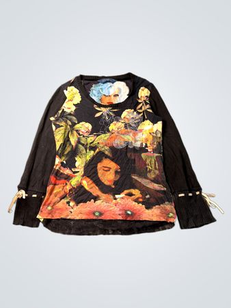 Desigual Langärmeliges Oberteil mit Grafikprint